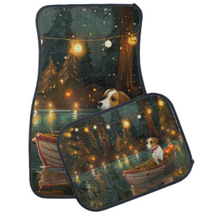Jack Russell Christmas Festive Voyage Car Floor Mat