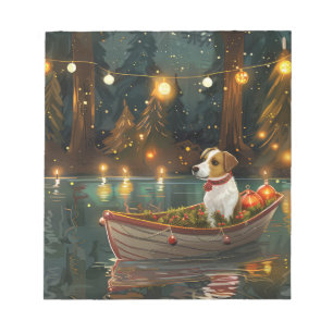 Jack Russell Christmas Festive Voyage Notepad