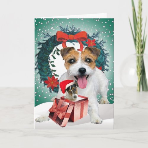 Jack Russell Christmas Times Holiday Card