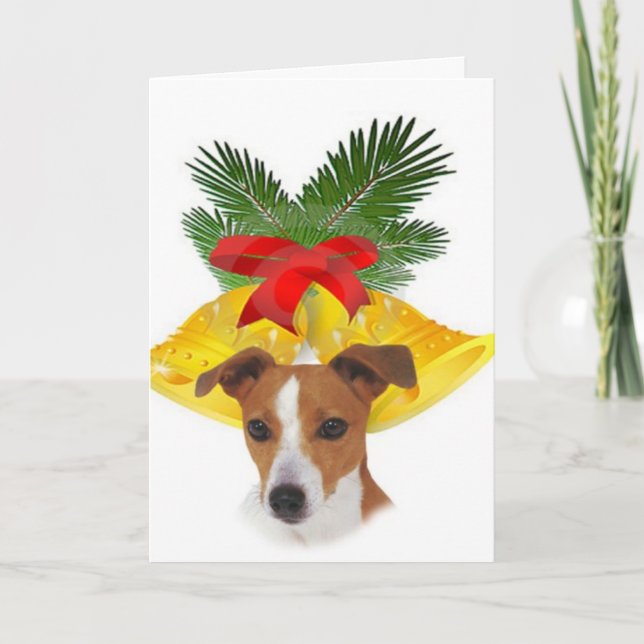 Jack Russell Christmas Times Holiday Card (Front)