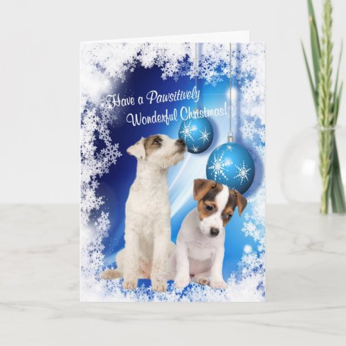 Jack Russell Christmas Wishes _ Customize It 2 Holiday Card