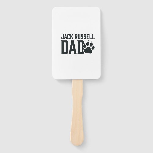 Jack Russell Dad Vintage Paw Print Shirt Design_1 Hand Fan