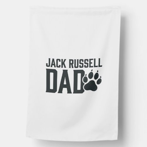 Jack Russell Dad Vintage Paw Print Shirt Design_1 House Flag