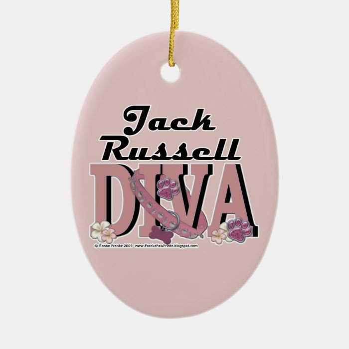 Jack Russell DIVA Christmas Tree Ornaments