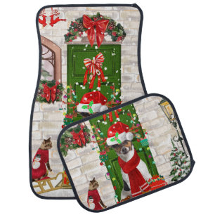 Jack Russell Dog Christmas Car Floor Mat