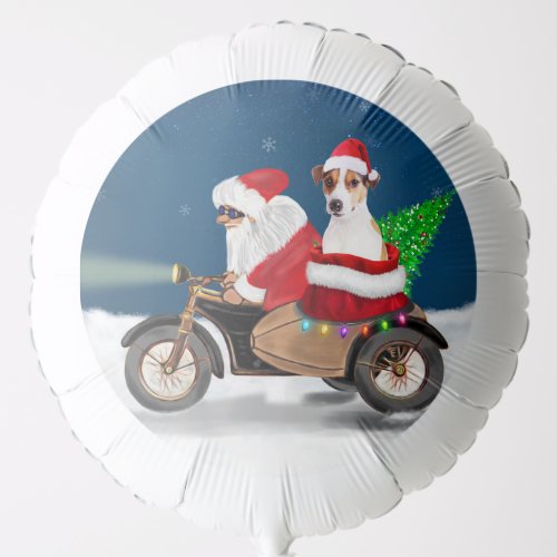 Jack Russell Dog Christmas Santa Claus  Balloon