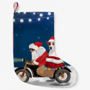 Jack Russell Dog Christmas Santa Claus Small Christmas Stocking