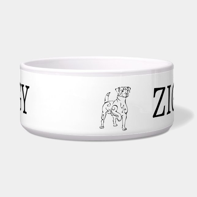 Jack Russell Dog Design Customisable  Bowl (Front)