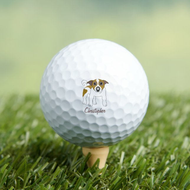 Jack Russell Dog Design Golf Balls (Insitu Tee)