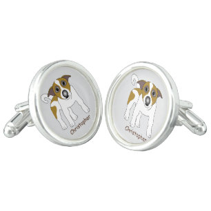 Jack Russell Dog Design Personalised Cufflinks