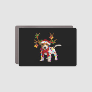 Jack russell Dog Gorgeous Reindeer Christmas Light Car Magnet