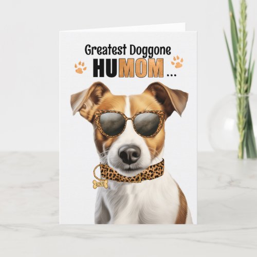 Jack Russell Dog Greatest HuMOM Mothers Day Holiday Card