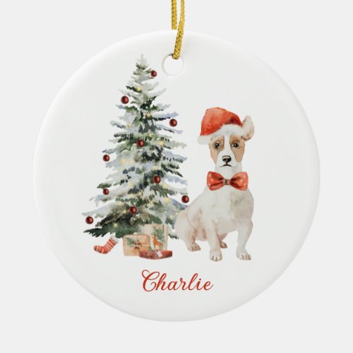 Jack Russell Dog Personalized Christmas Ornament