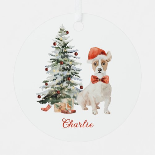 Jack Russell Dog Personalized Christmas Ornament