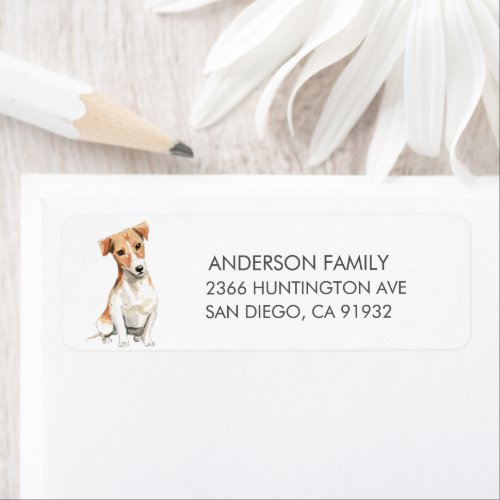 Jack Russell Dog Return Address Label