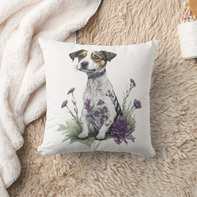 Jack Russell Dog Throw Pillow (Blanket)