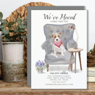 Jack Russell Dog We've Moved Moving Announcement