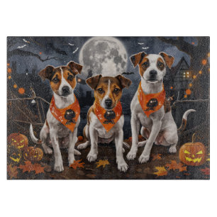 Jack Russell Halloween Spooky Cutting Board