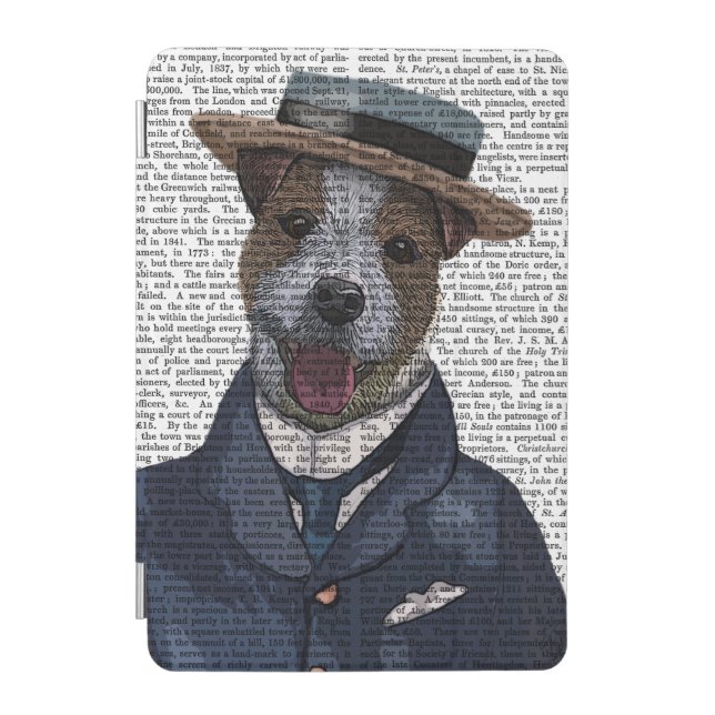 Jack Russell in Boater 2 iPad Mini Cover (Front)
