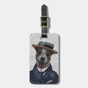 Jack Russell in Boater 2 Luggage Tag