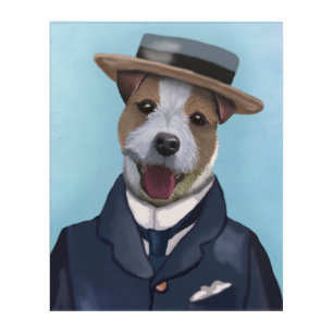 Jack Russell in Boater Acrylic Print