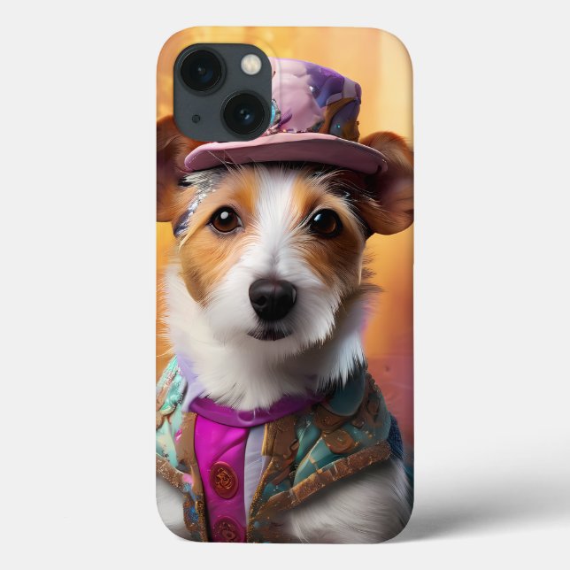 Jack Russell in Colorful Costume Case-Mate iPhone Case (Back)