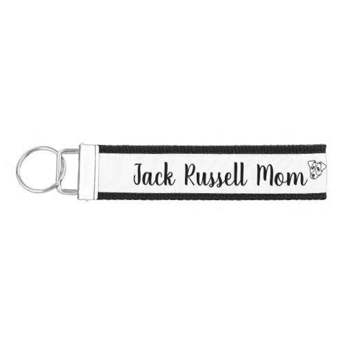 Jack Russell Mom Keychain Wristlet