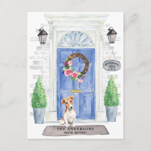 Jack Russell Moving Announcement Postcard