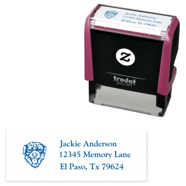 JACK RUSSELL | Name  Return Address Self-inking Stamp (In Situ)