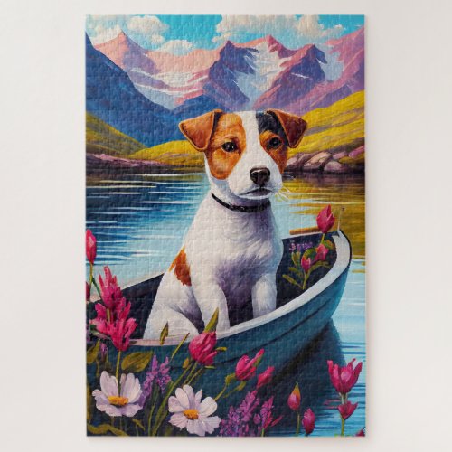 Jack Russell on a Paddle A Scenic Adventure Jigsaw Puzzle