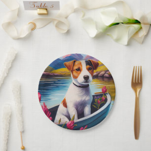Jack Russell on a Paddle: A Scenic Adventure Paper Plates