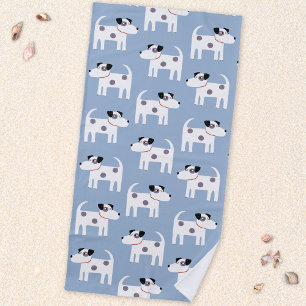 Jack Russell Parson Terrier Dog Pattern Beach Towel