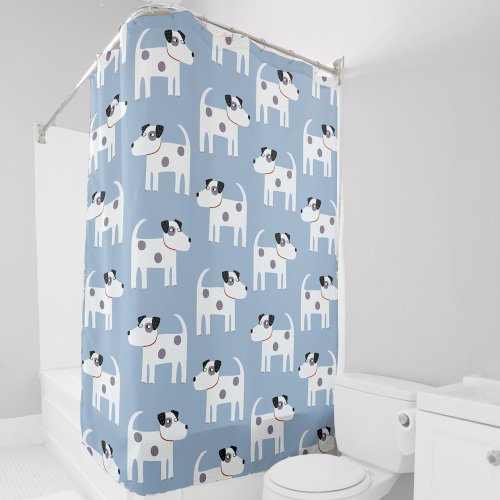 Jack Russell Parson Terrier Dog Pattern Shower Curtain