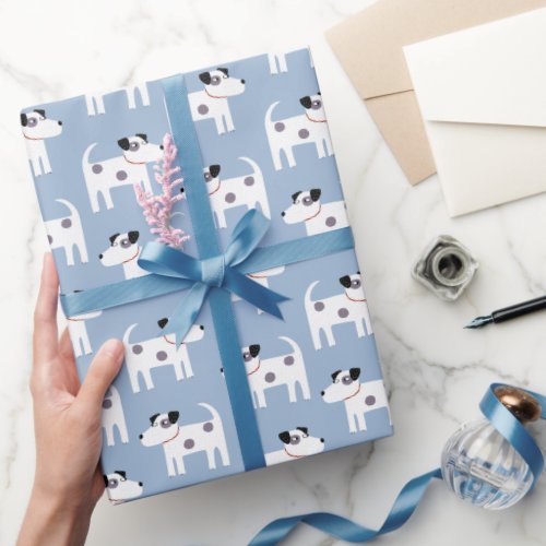 Jack Russell Parson Terrier Dog Pattern Wrapping Paper