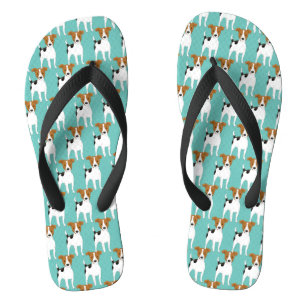 Jack Russell Pattern  Flip Flops