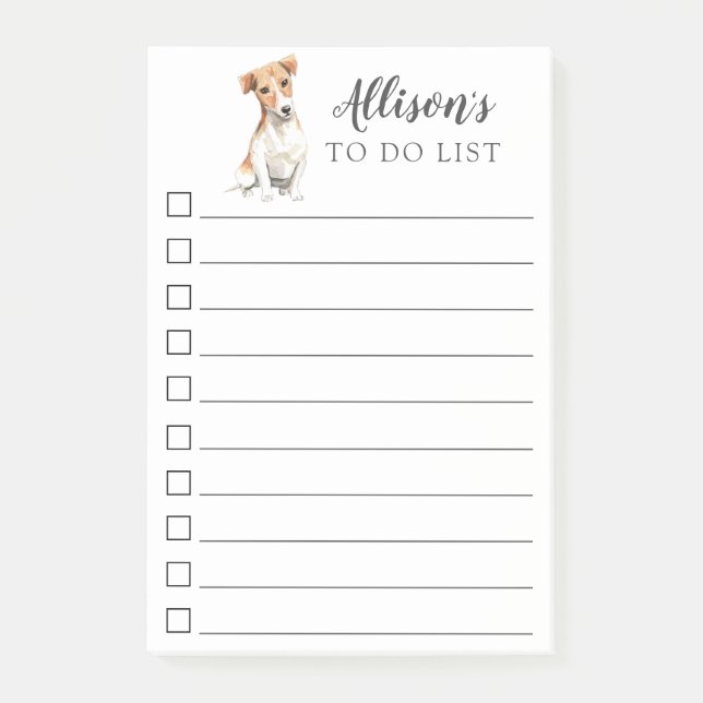 Jack Russell Personalized To Do List Notes (Front)