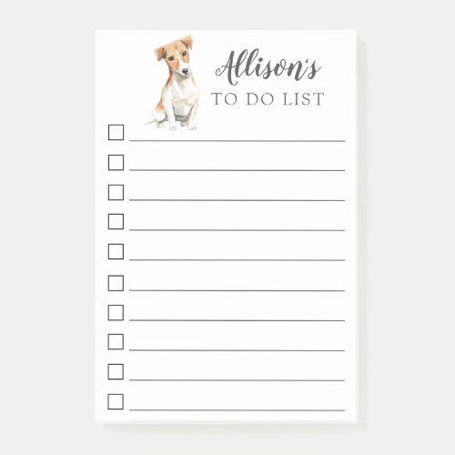 Jack Russell Personalized To Do List Post_it Notes