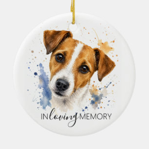 Jack Russell pet dog memorial hristmas Ceramic Ornament