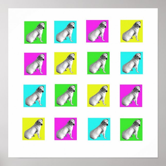 Jack Russell Pop Art Poster (Front)