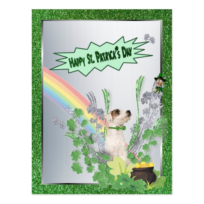 Jack Russell Pup Number 2 St Patty Small Version Post Cards