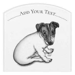 Jack Russell puppy 10 weeks old Door Sign