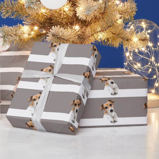 Jack Russell Puppy Dog Adorable Cute Sweet Wrapping Paper (Holidays)