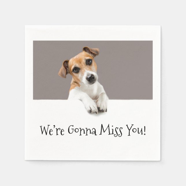 Jack Russell Puppy Dog Cute Adorable Sweet Napkins (Front)