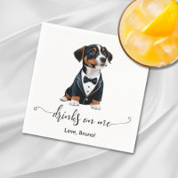 Jack Russell Puppy Drinks On Me Wedding