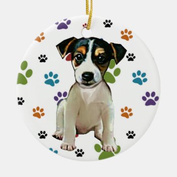 Jack Russell Puppy Ornament by turtle_love at Zazzle