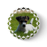 Jack Russell Puppy Round Button