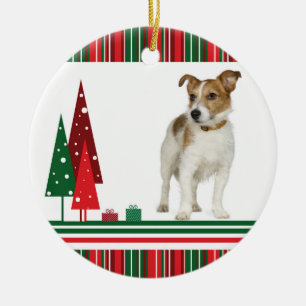 Jack Russell Retro Christmas Ornament
