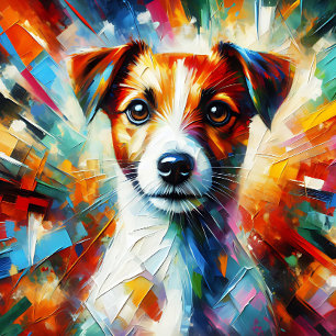 Jack Russell Terrier Acrylic Print   Colorful Jigsaw Puzzle