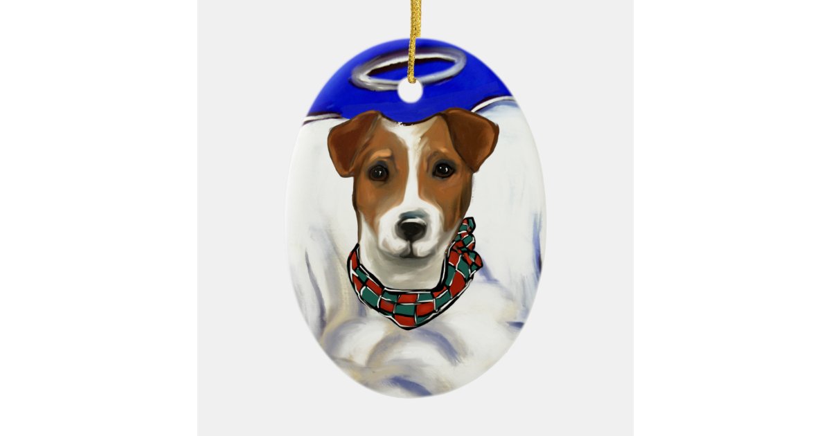 Jack Russell Terrier Angel Ceramic Ornament Zazzle