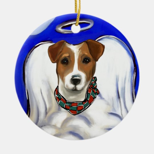 Jack Russell Terrier Angel Ceramic Ornament | Zazzle.com